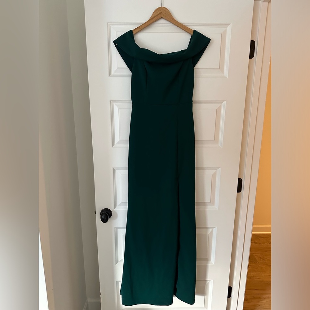 Lulus Off Shoulder Dress Emerald Green